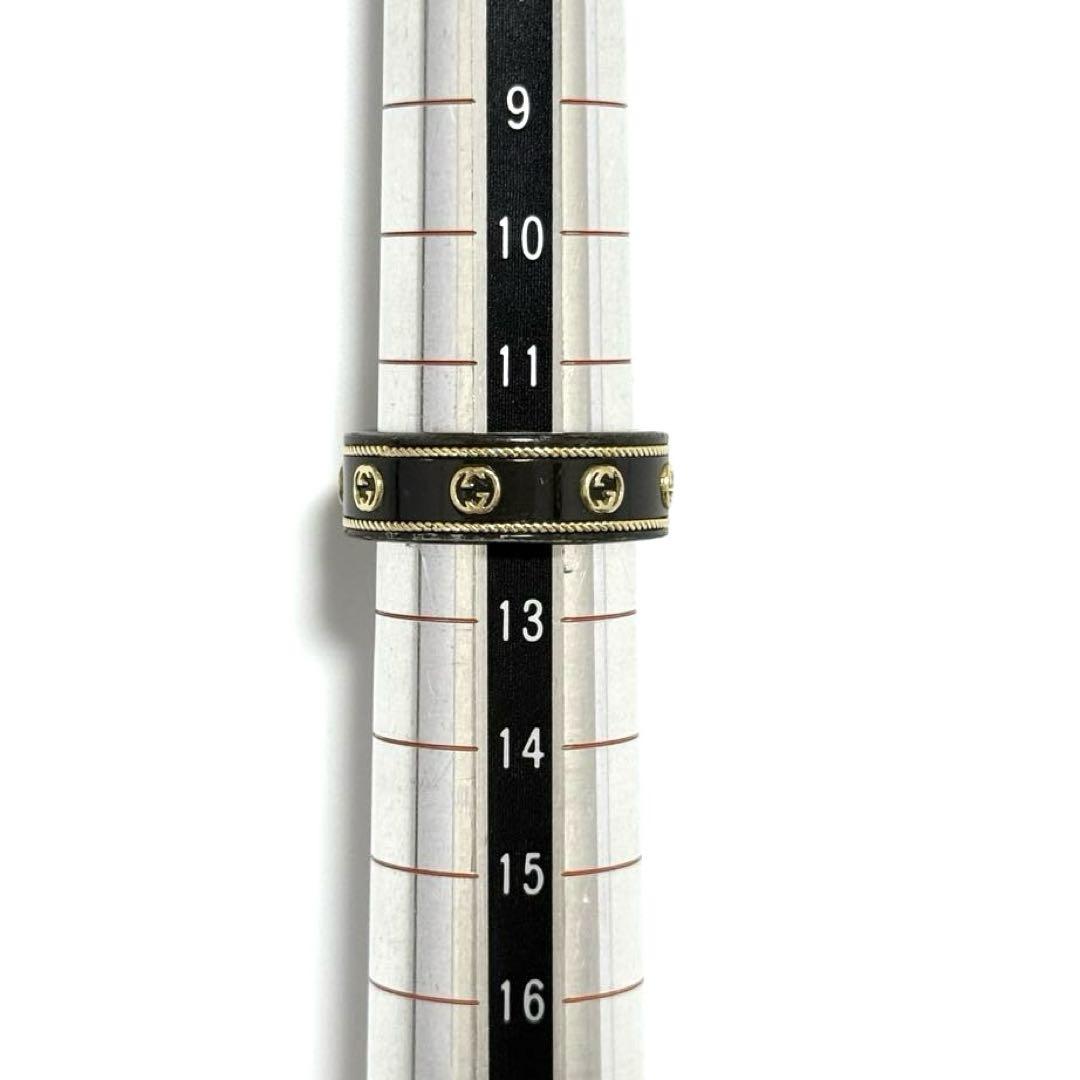 【13号】グッチ　メンズ　レディース　アイコン K18 ゴールド リング 指輪