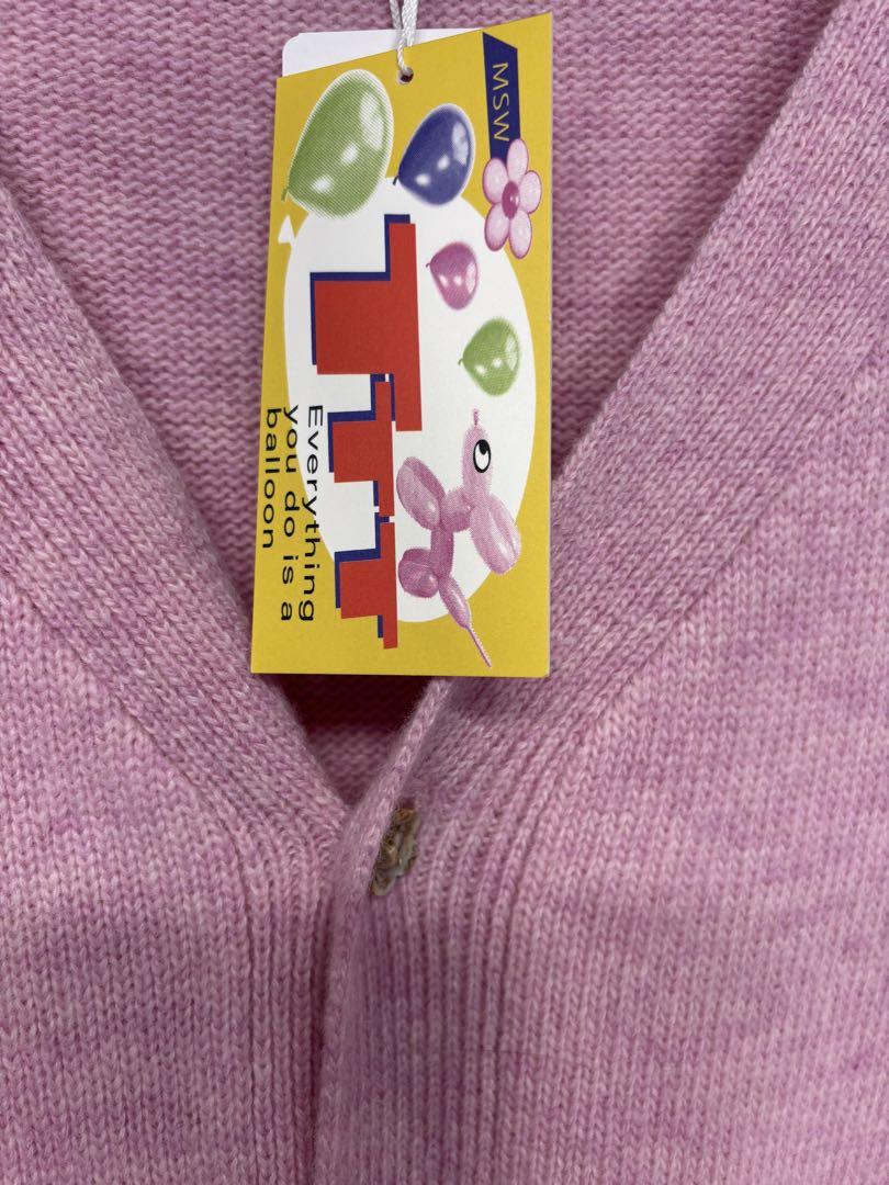 TTTMSW ピンク Vネック カーディガン