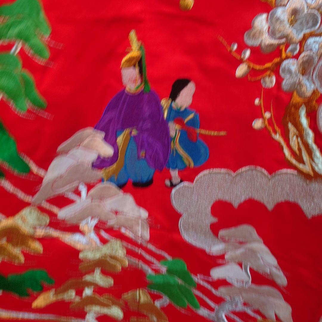 打掛正絹刺繍昭和アンティーク品 打掛正絹刺繍昭和アンティーク品