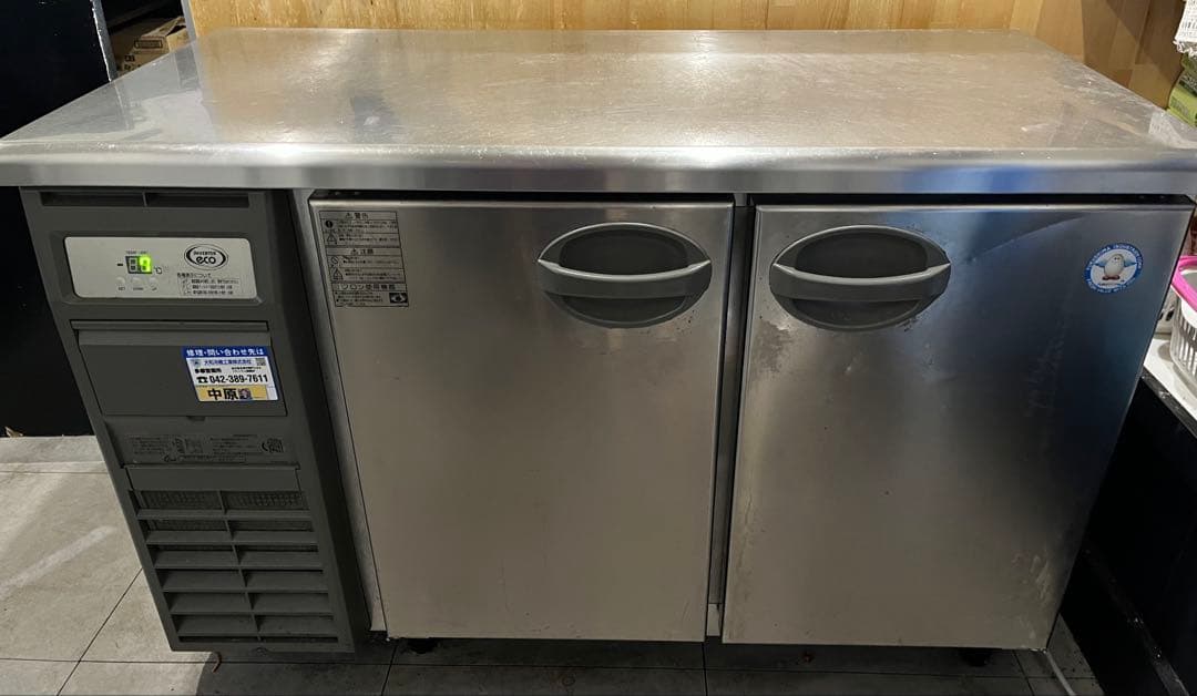 ステンレス製カウンター冷蔵庫 2ドア