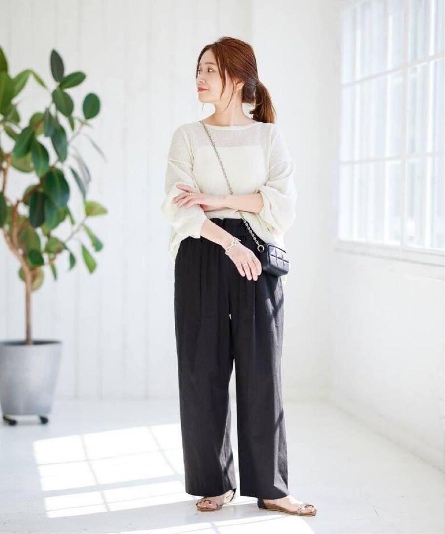 希少）マーガレットハウエルリネンワイドパンツメンズW73cm