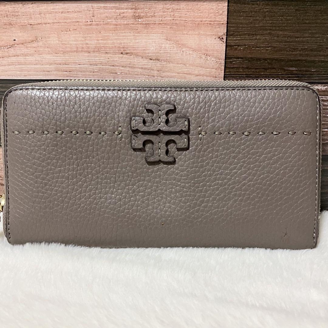美品 TORY BURCH マックグロー 長財布 ラウンド ジップ ファスナー
