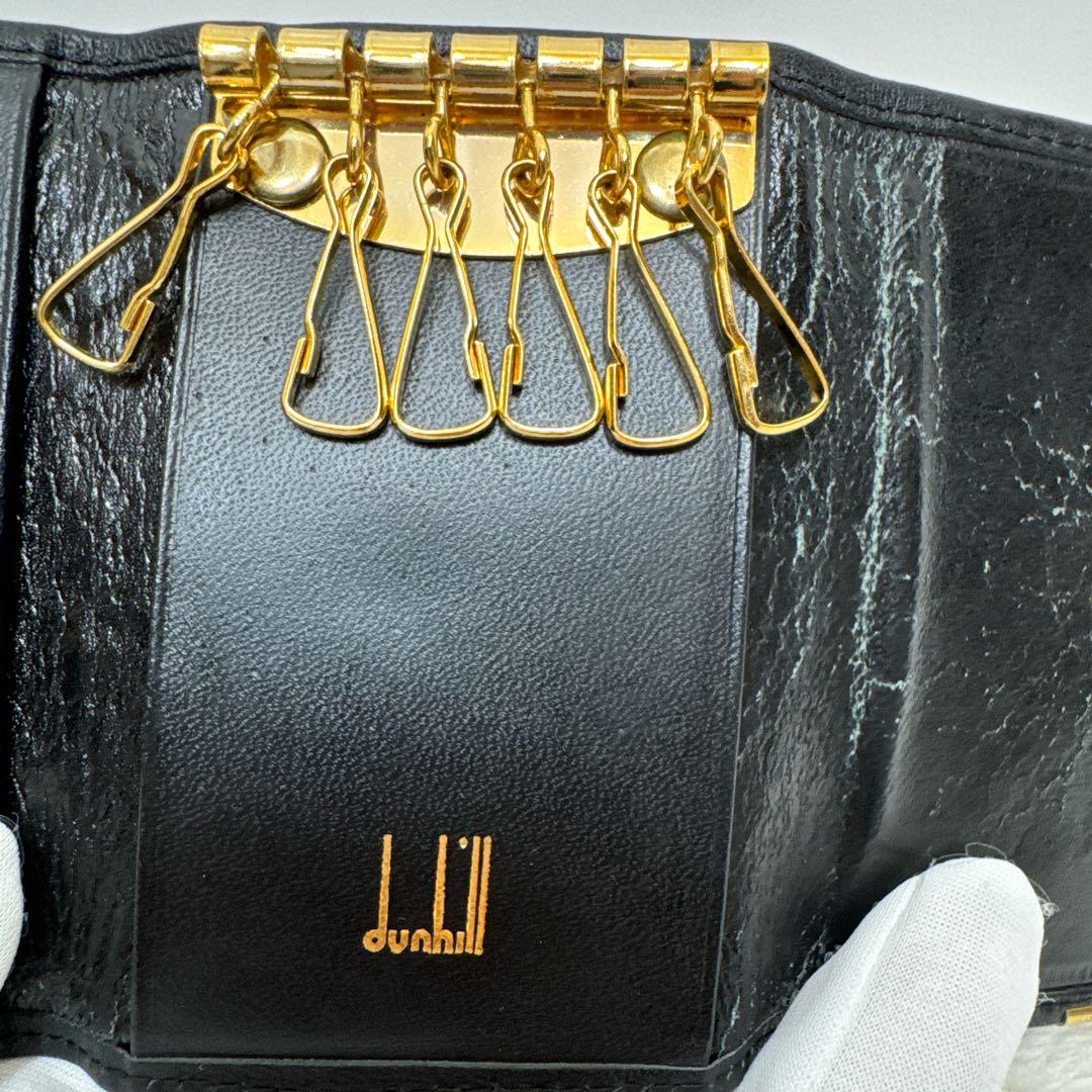 Dunhill ダンヒル キーケース ブラック×ゴールド金具（6連フック）美品