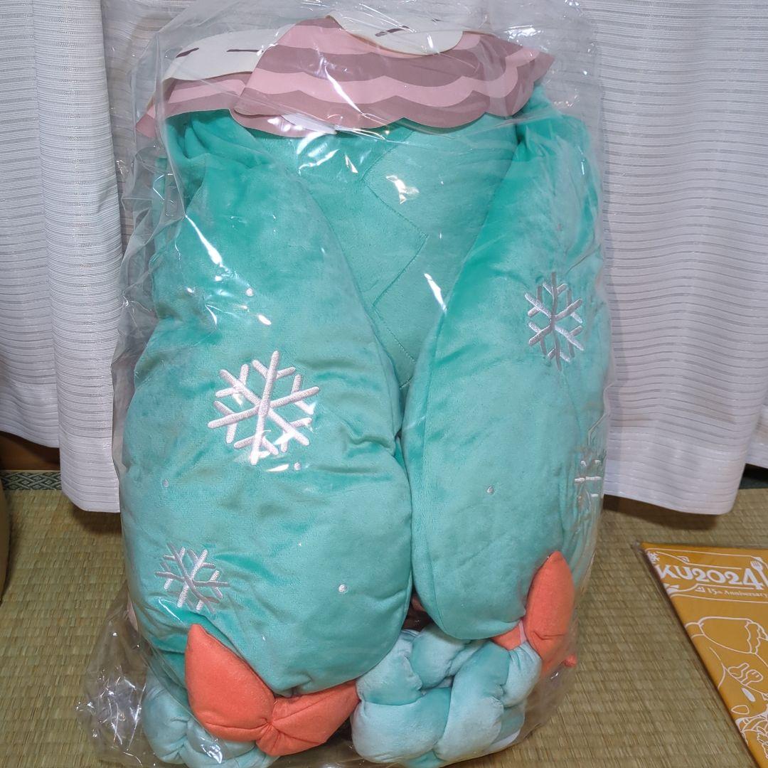 【未開封・特典付き】初音ミク 雪ミク2024 ふわぷち どでかジャンボぬいぐるみ