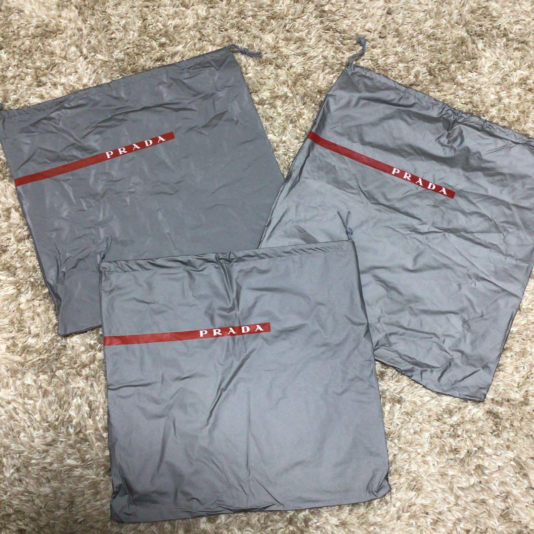 PRADA SPORT  プラダスポーツナイロン保管袋保存袋巾着袋3枚