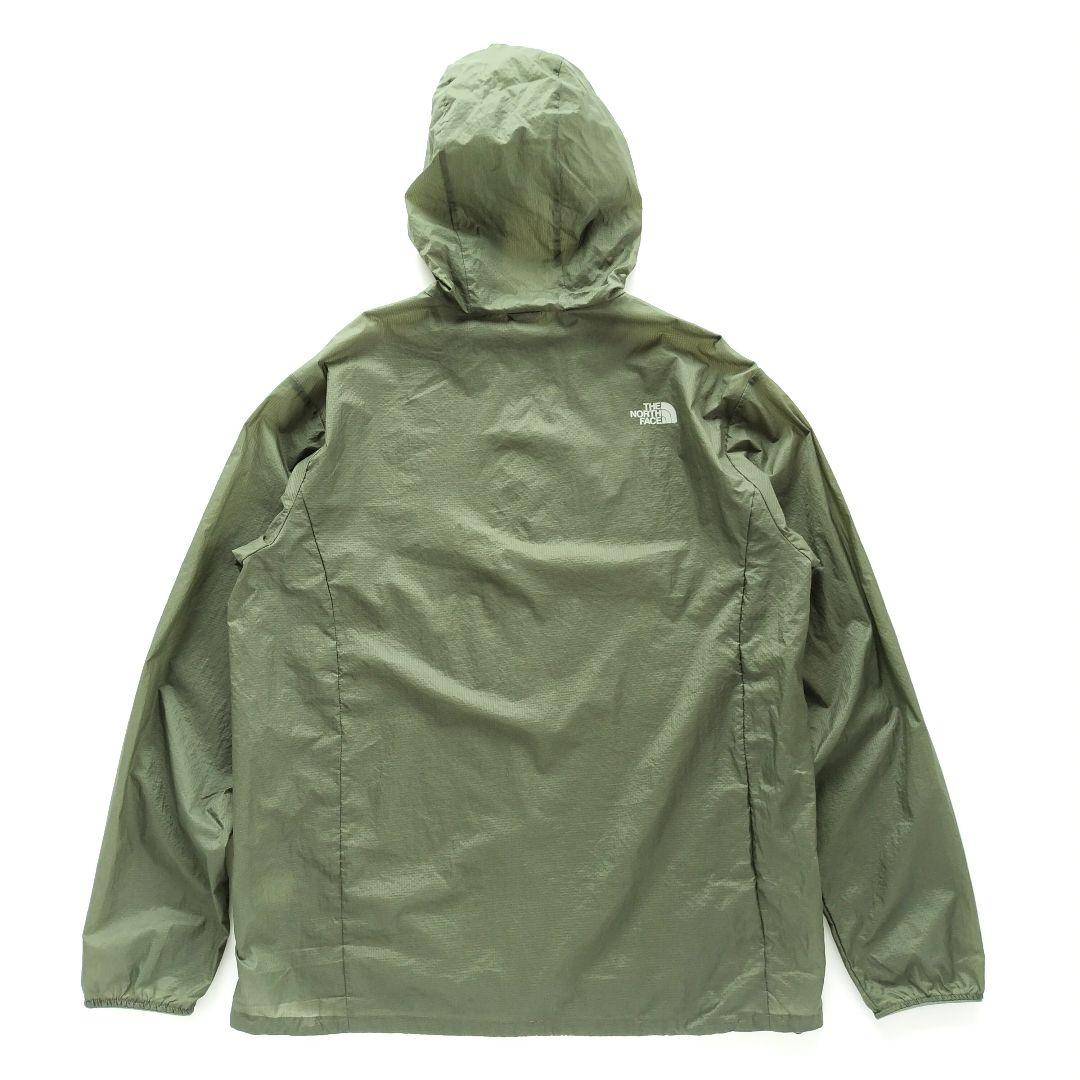 ノースフェイス 軽量ナイロン ジップアップ パーカー カーキ【2XL】