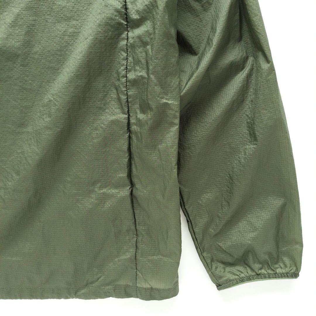 ノースフェイス 軽量ナイロン ジップアップ パーカー カーキ【2XL】