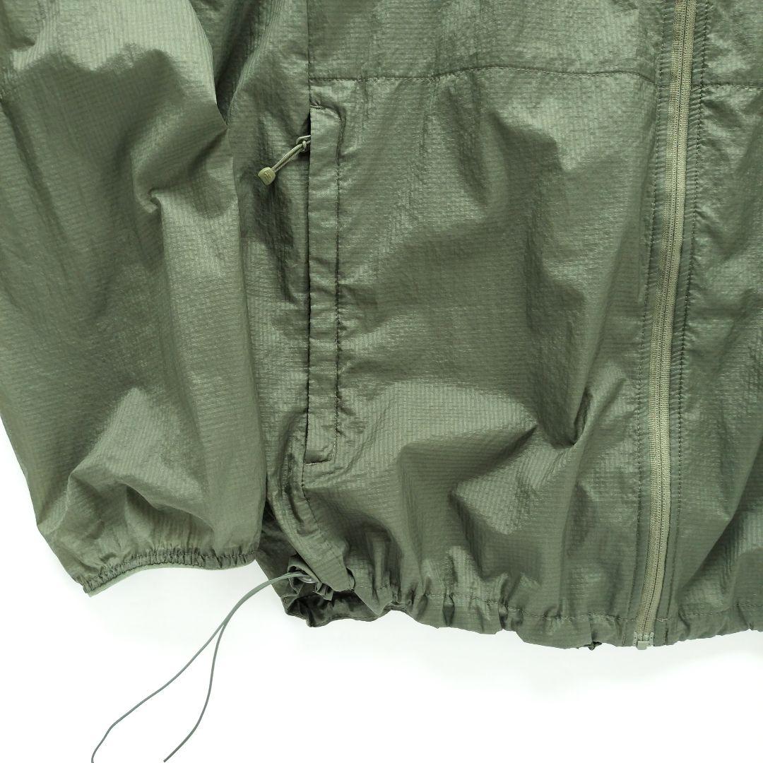 ノースフェイス 軽量ナイロン ジップアップ パーカー カーキ【2XL】