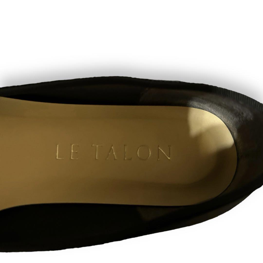 【極美品】LETALON ルタロン ブラック パンプス 23.5 スクエアトゥ