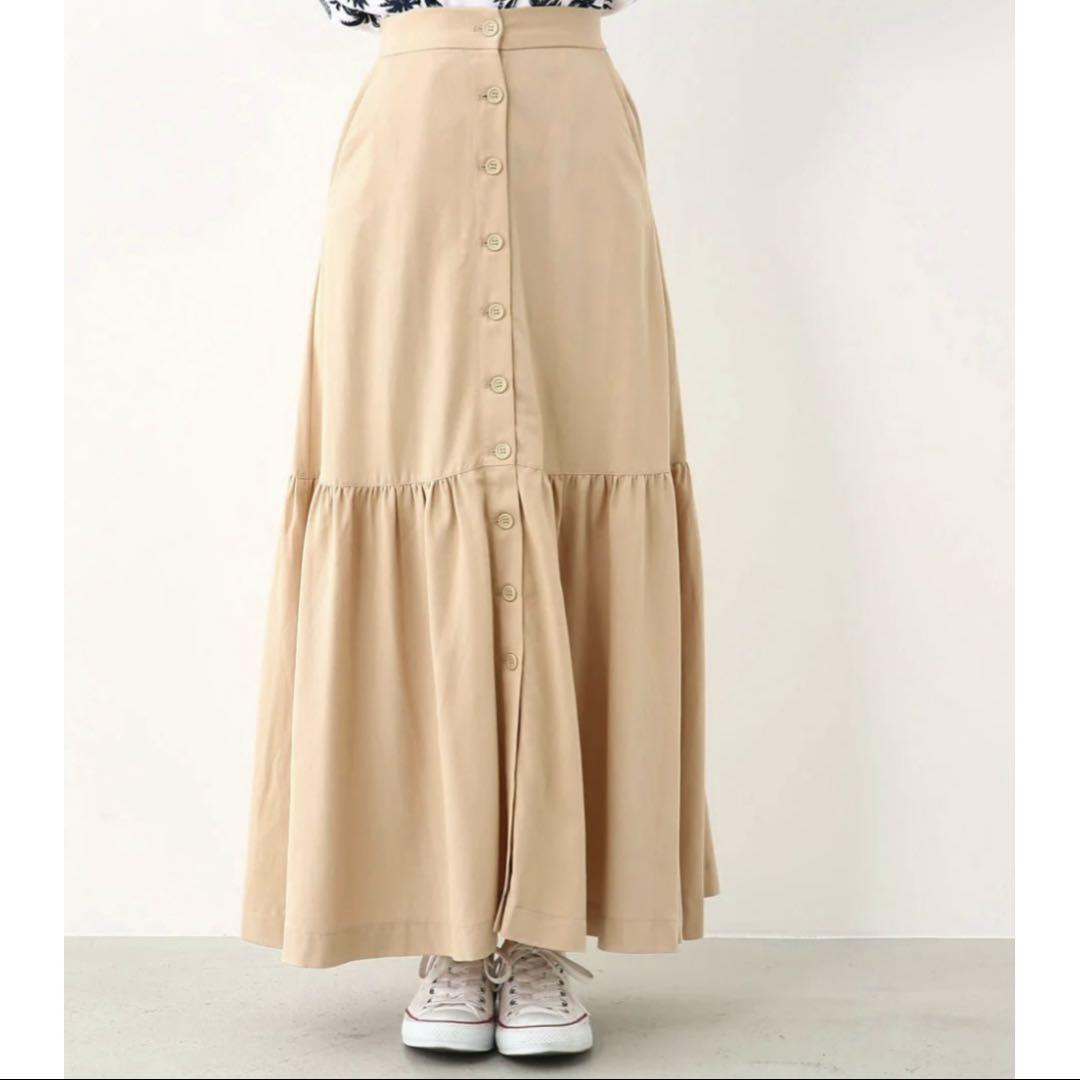 RODEOCROWNS❤︎ ロング　スカート　フレア　プリーツ　ベージュ