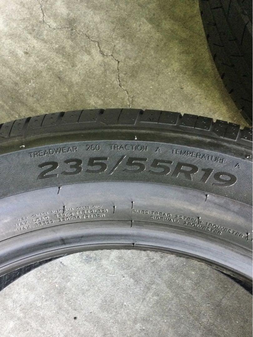 235/55R19 タイヤのみ 2本セット