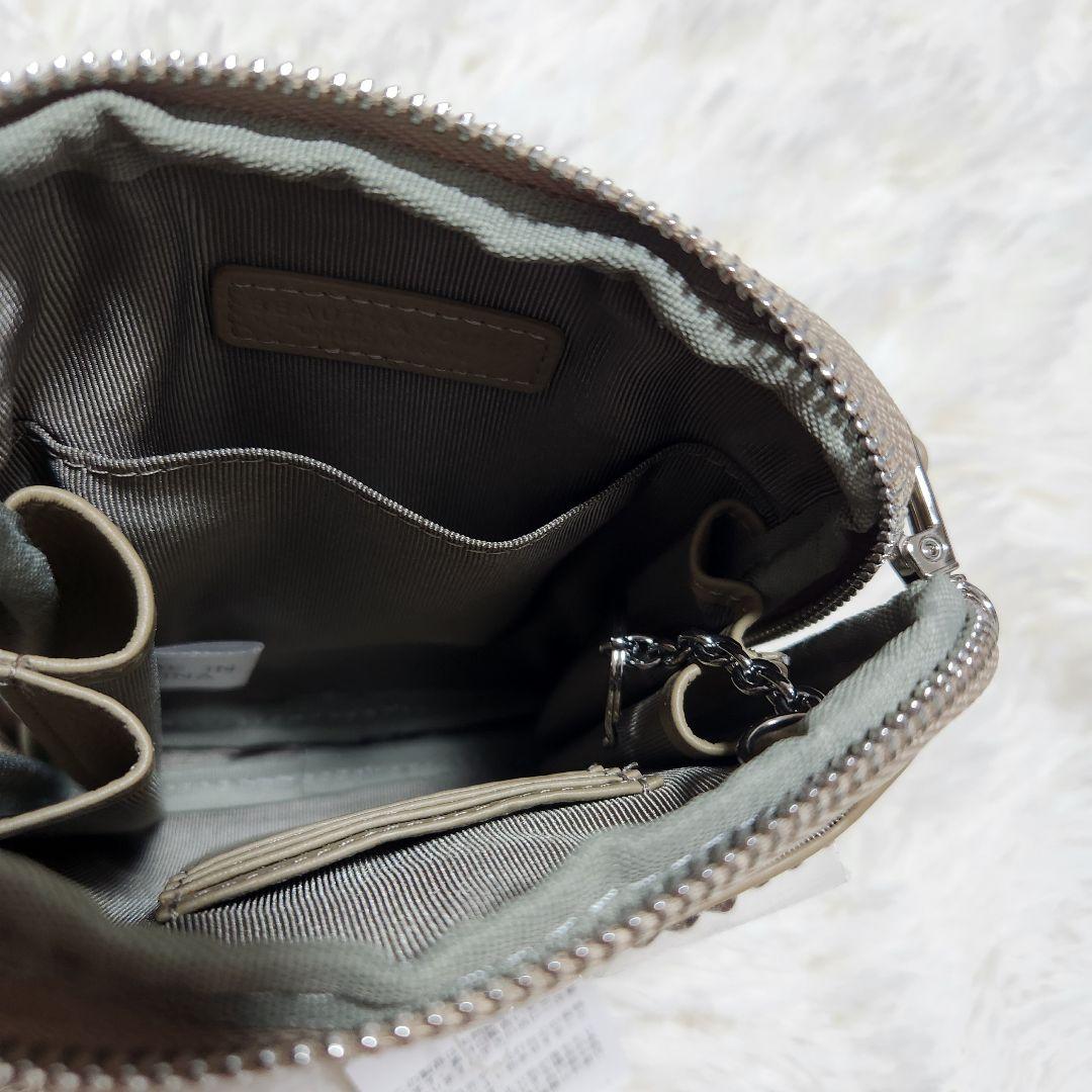 【新品未使用】レザー ジップ ショルダーバッグ 2WAY スマホショルダー