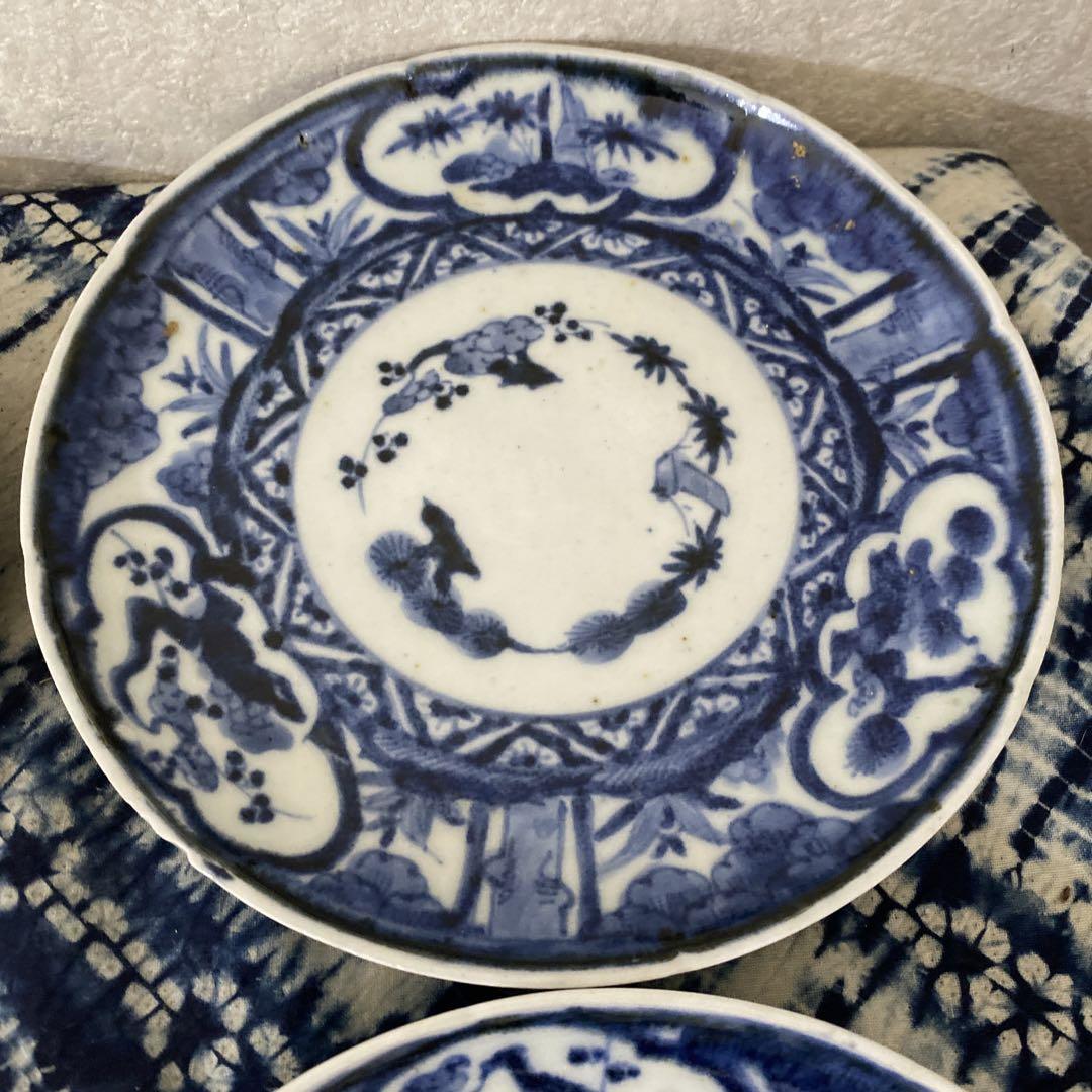 伊万里　染付皿　五枚