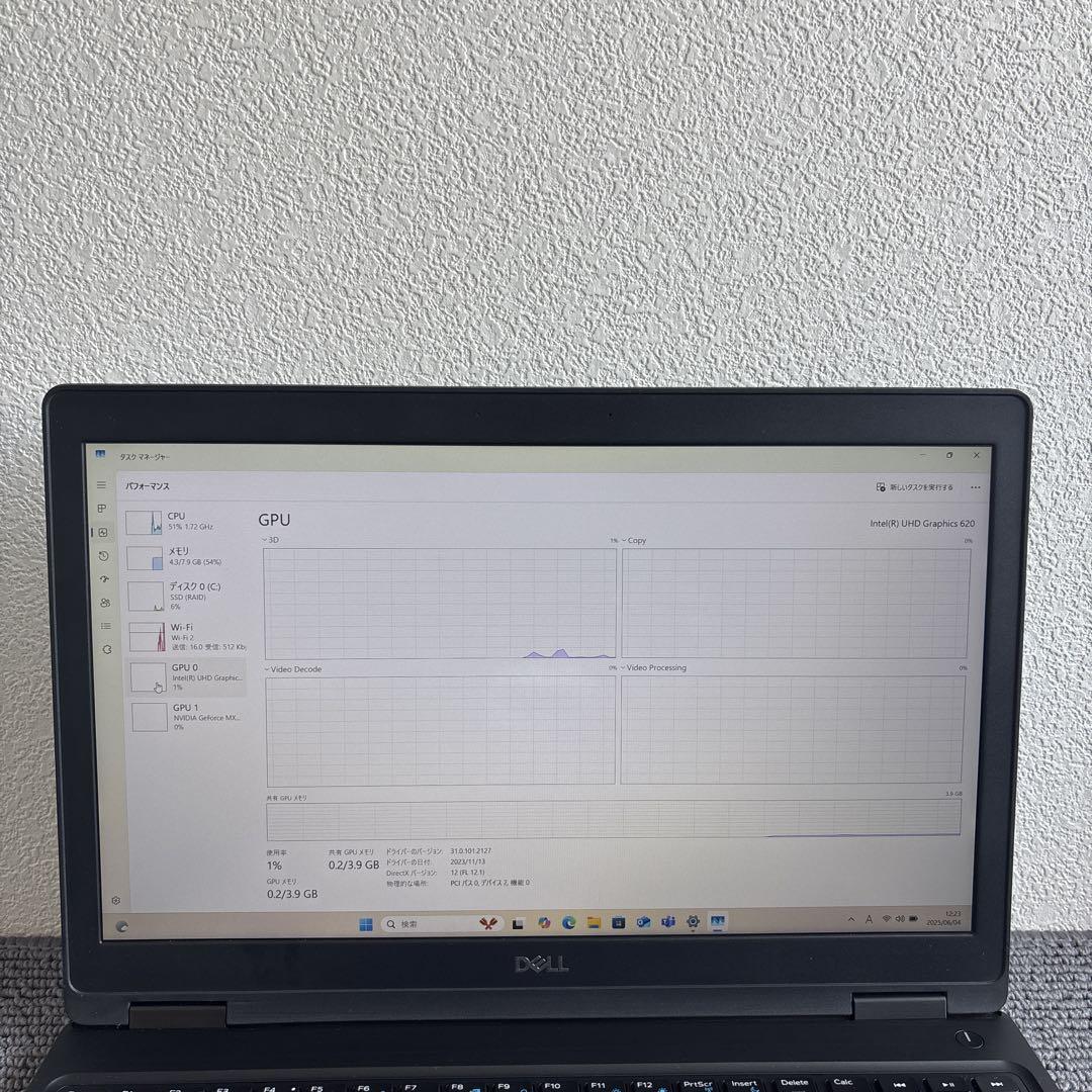 DELL latitude 5590 i7-8650U メモリ8GB #5968