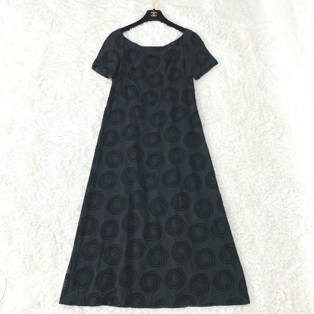極美品✨シビラ マキシワンピース ロング 総柄 フレア ゆったり L 大人可愛い
