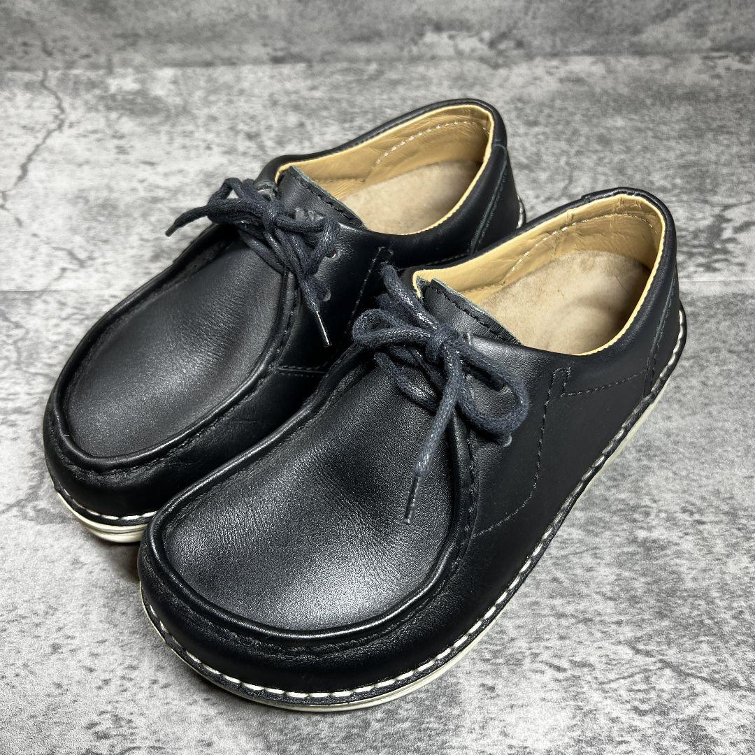 極美品【ビルケンシュトック】（36）パサデナ レースアップシューズ ブラック 黒
