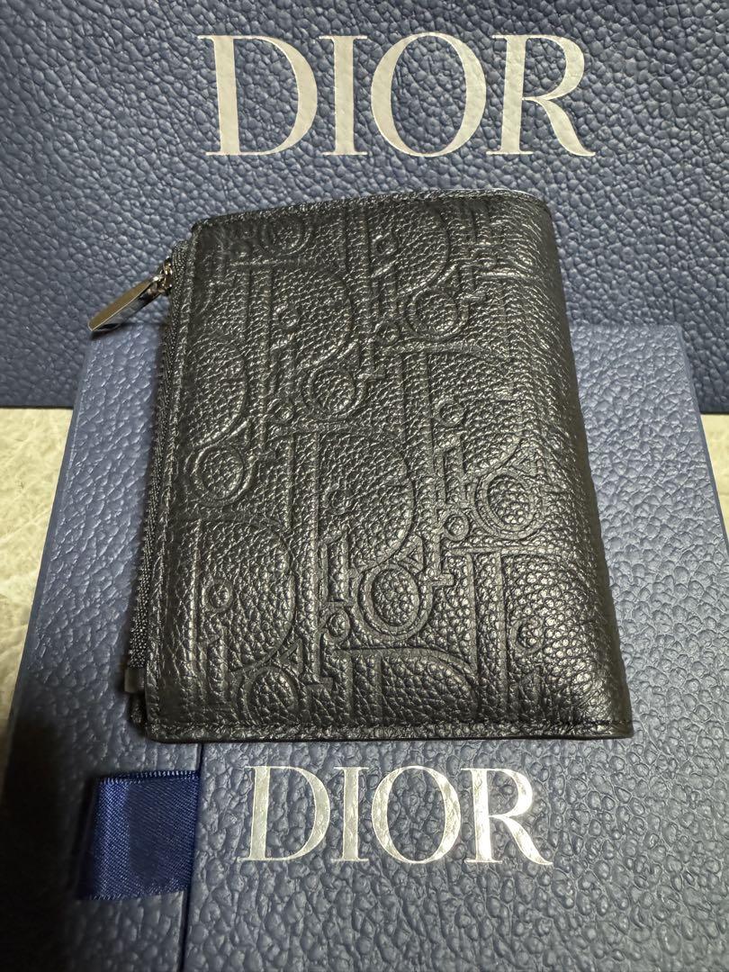 グランデ　Dior ブラックレザー 二つ折り財布