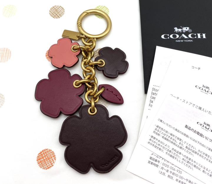 新品 バッグチャーム ワイン 財布 jpvHn-m10533484092 COACH コーチ ティーローズ 大得価得価