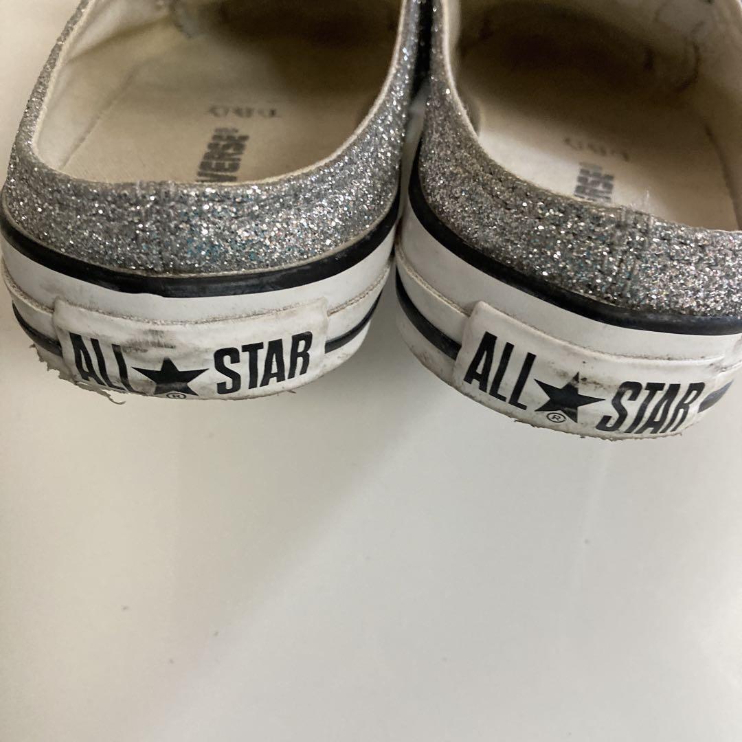 スーパースターグリッタースニーカー CONVERSE ALL☆STAR スニーカー グリッター スリッポン シルバー