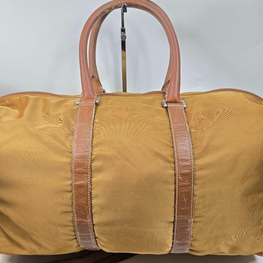 再入荷商品 美品 白タグ 3角プレート ショルダー 2way ボストンバッグ PRADA バッグ