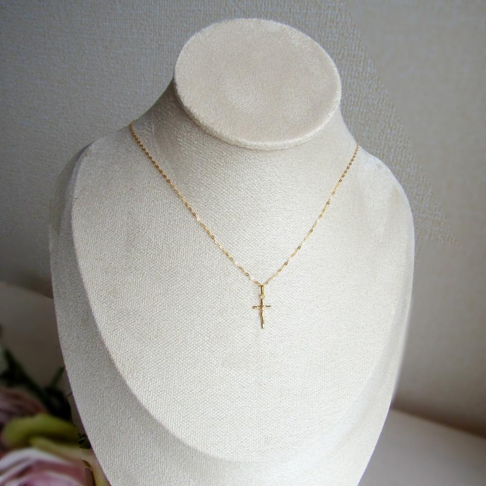 18K クロス K18 ネックレス トップ クロストップ 18金 本物 新品