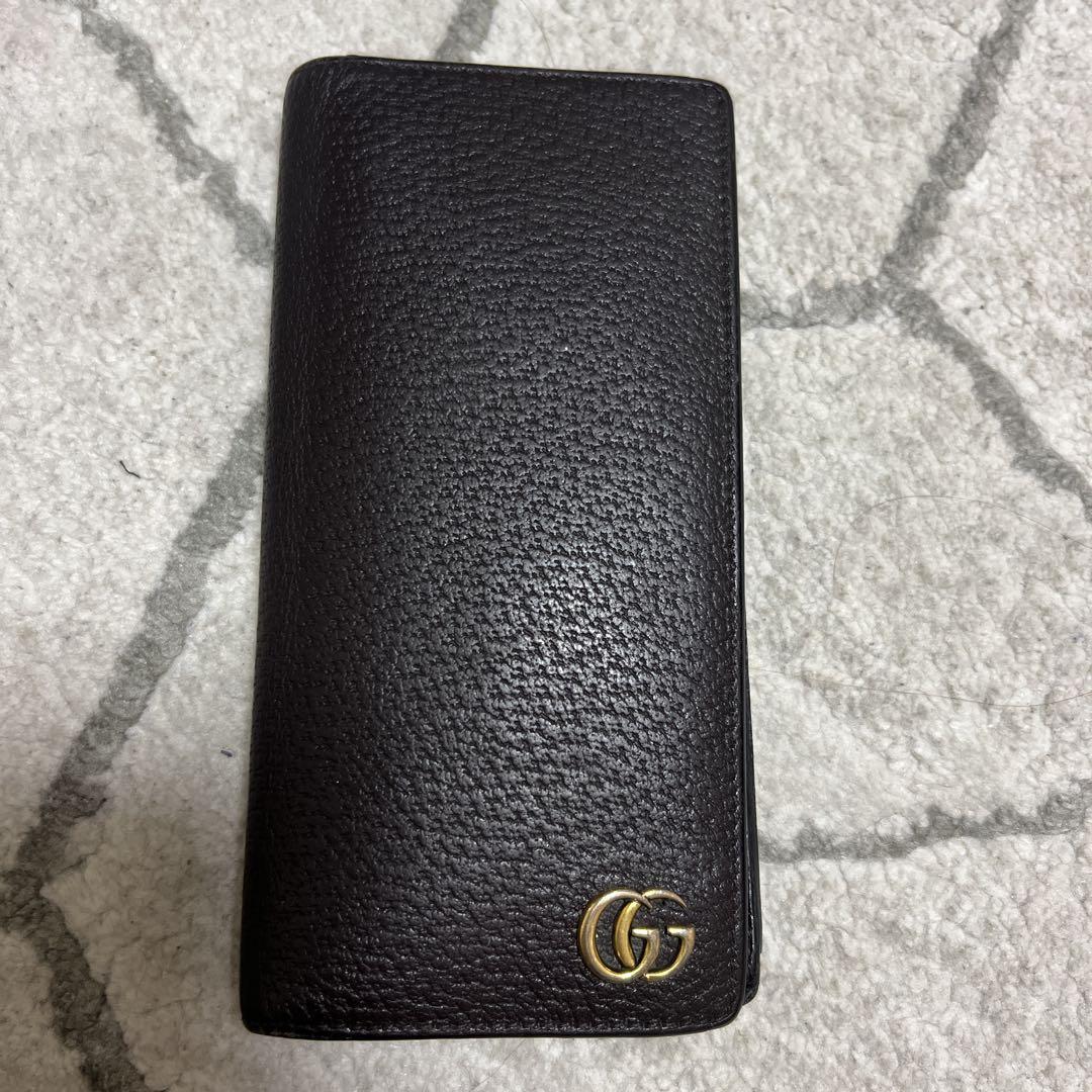 GG 黒 レザー 長財布