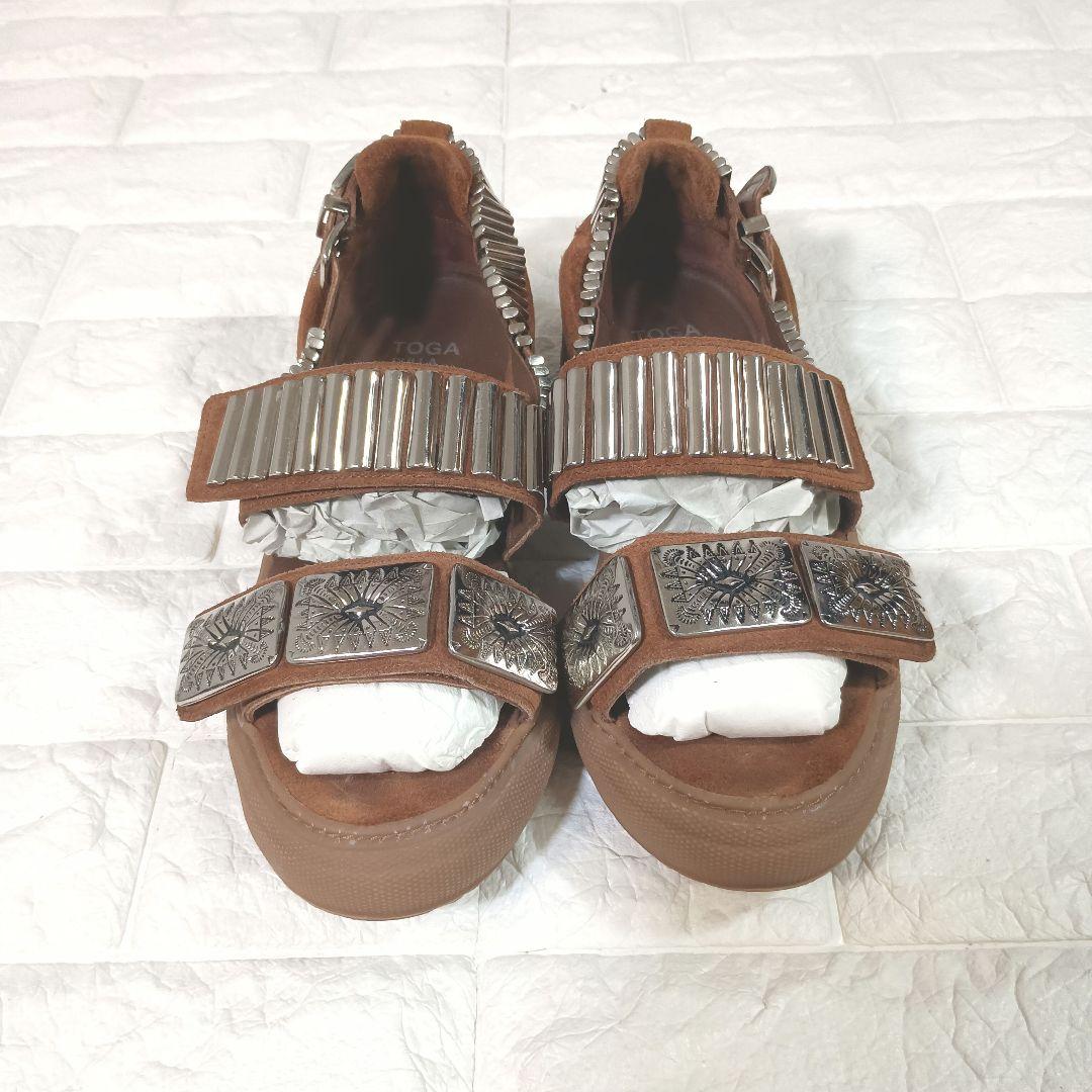 TOGA PULLA BEAUTY&YOUTH ブラウン サンダル メタル