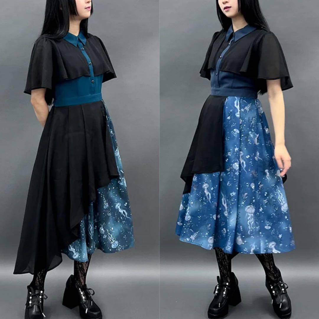 ダークマリンバイカラーワンピース | outlet | axes femme