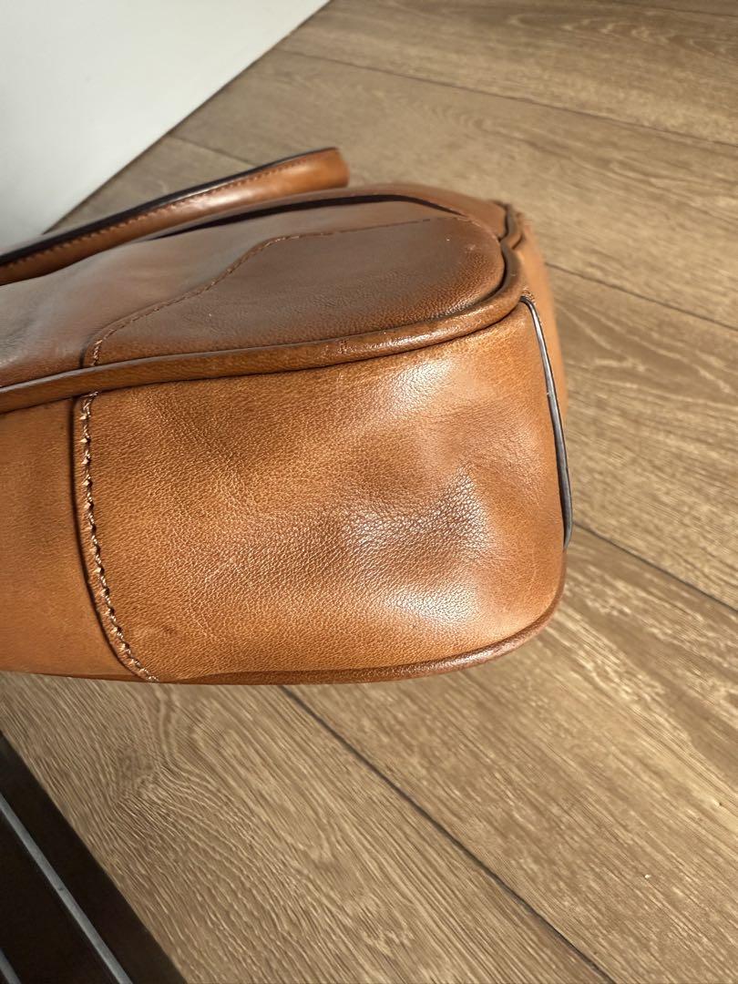 COACH コーチ　レザー ビジネスバッグ　キャラメル