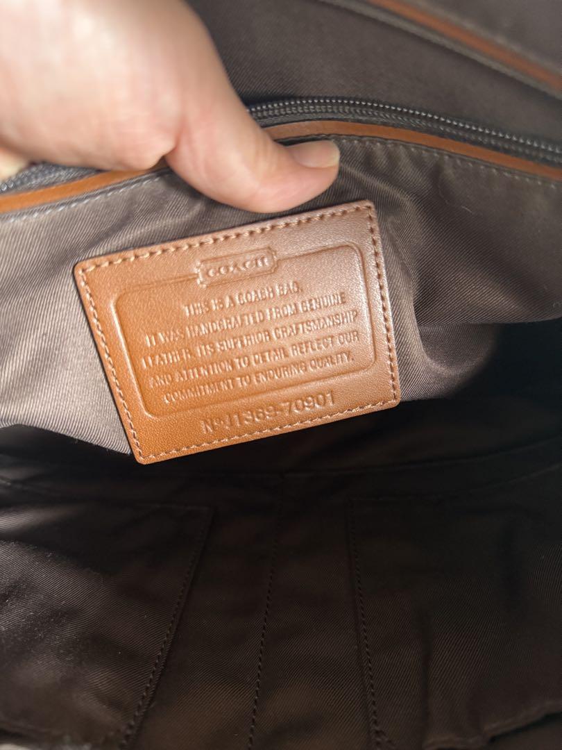 COACH コーチ　レザー ビジネスバッグ　キャラメル