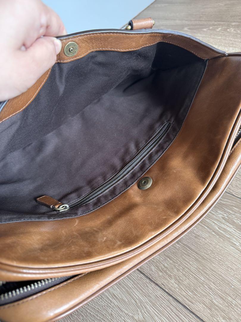 COACH コーチ　レザー ビジネスバッグ　キャラメル