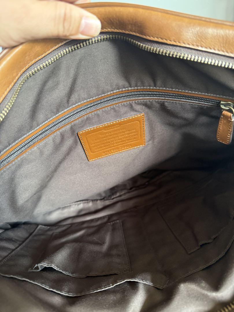 COACH コーチ　レザー ビジネスバッグ　キャラメル