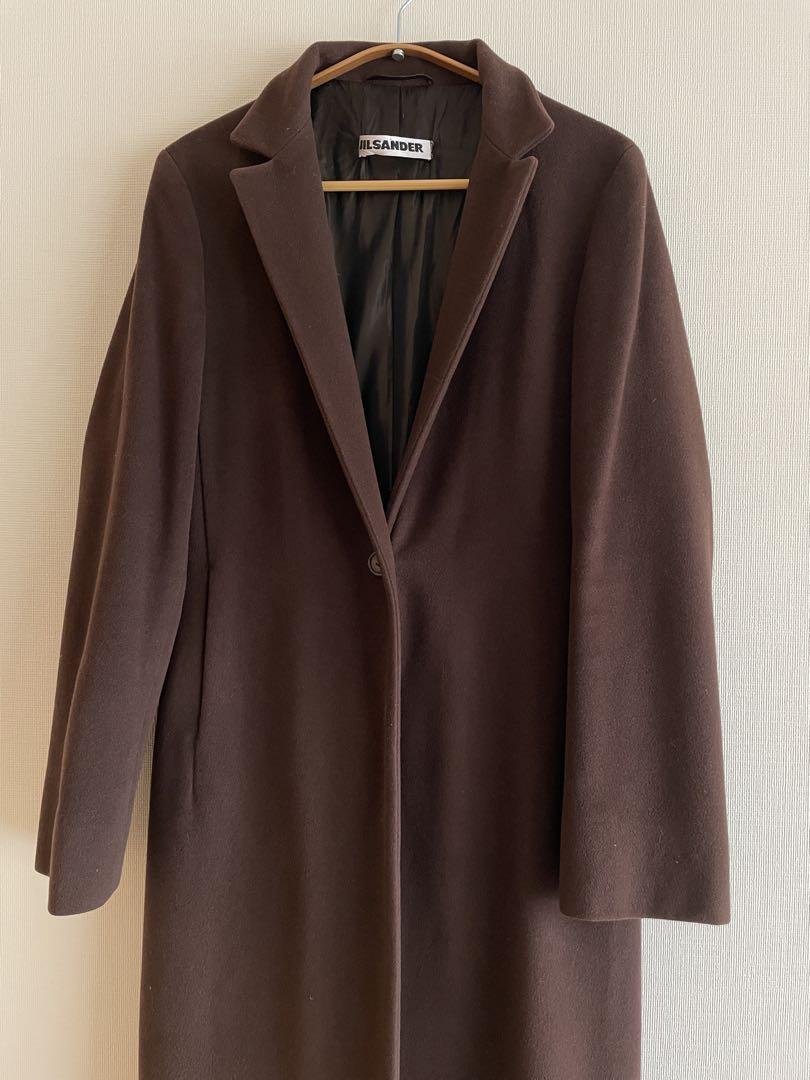 1997] JIL SANDER カシミヤ/ウール ブラウン ロングコート