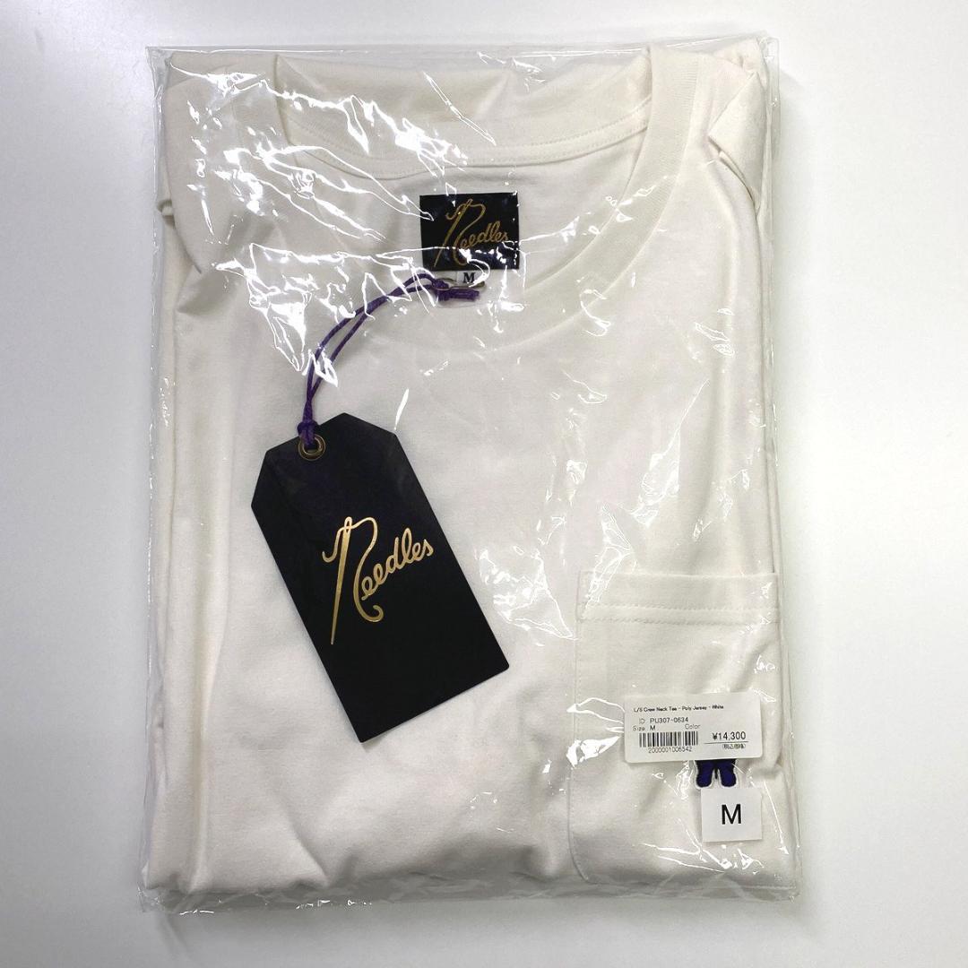 新品 ニードルス 長袖 ポケット Tシャツ Mサイズ ホワイト 白