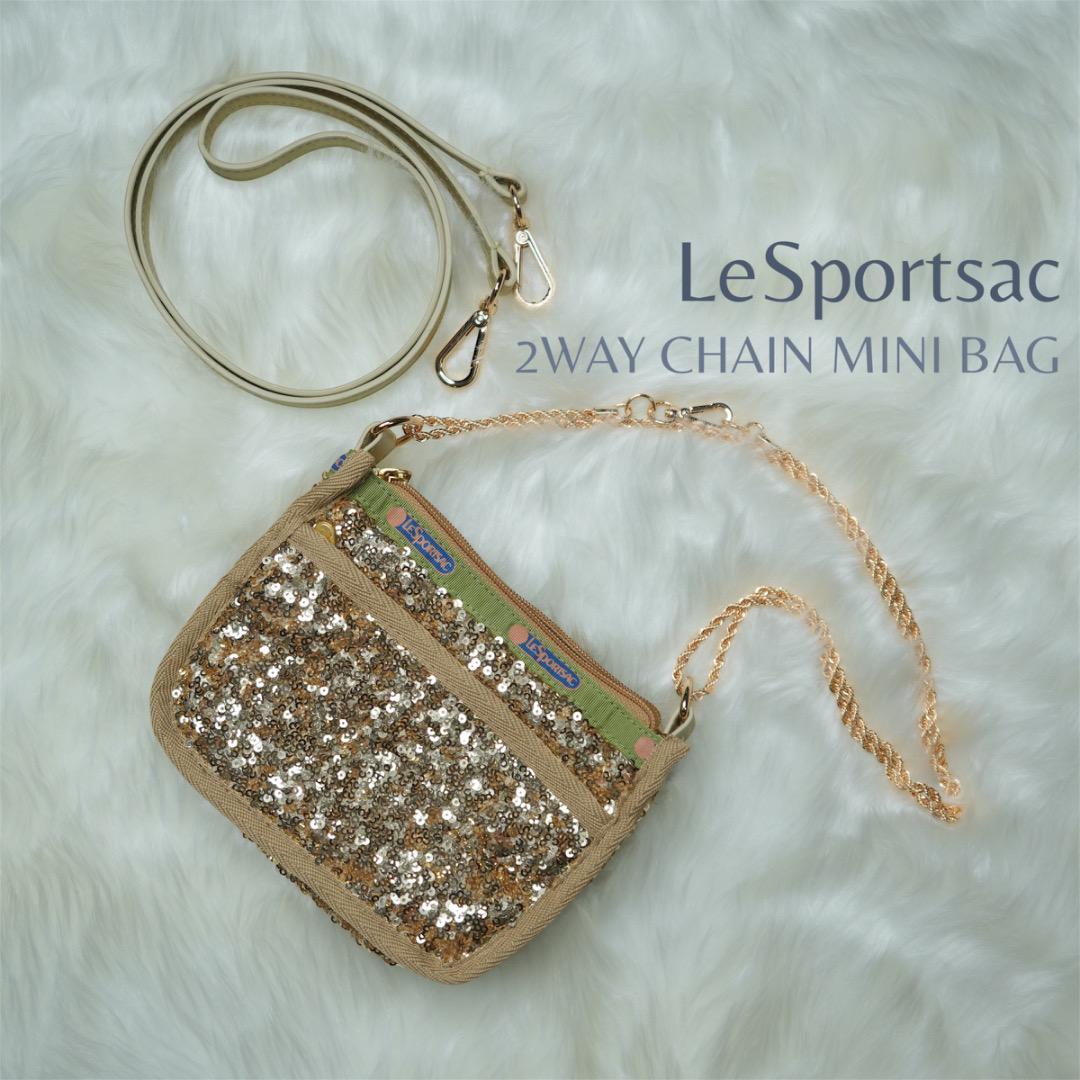 レスポートサック 2WAY CHAIN MINI BAG サンシャインゴールド
