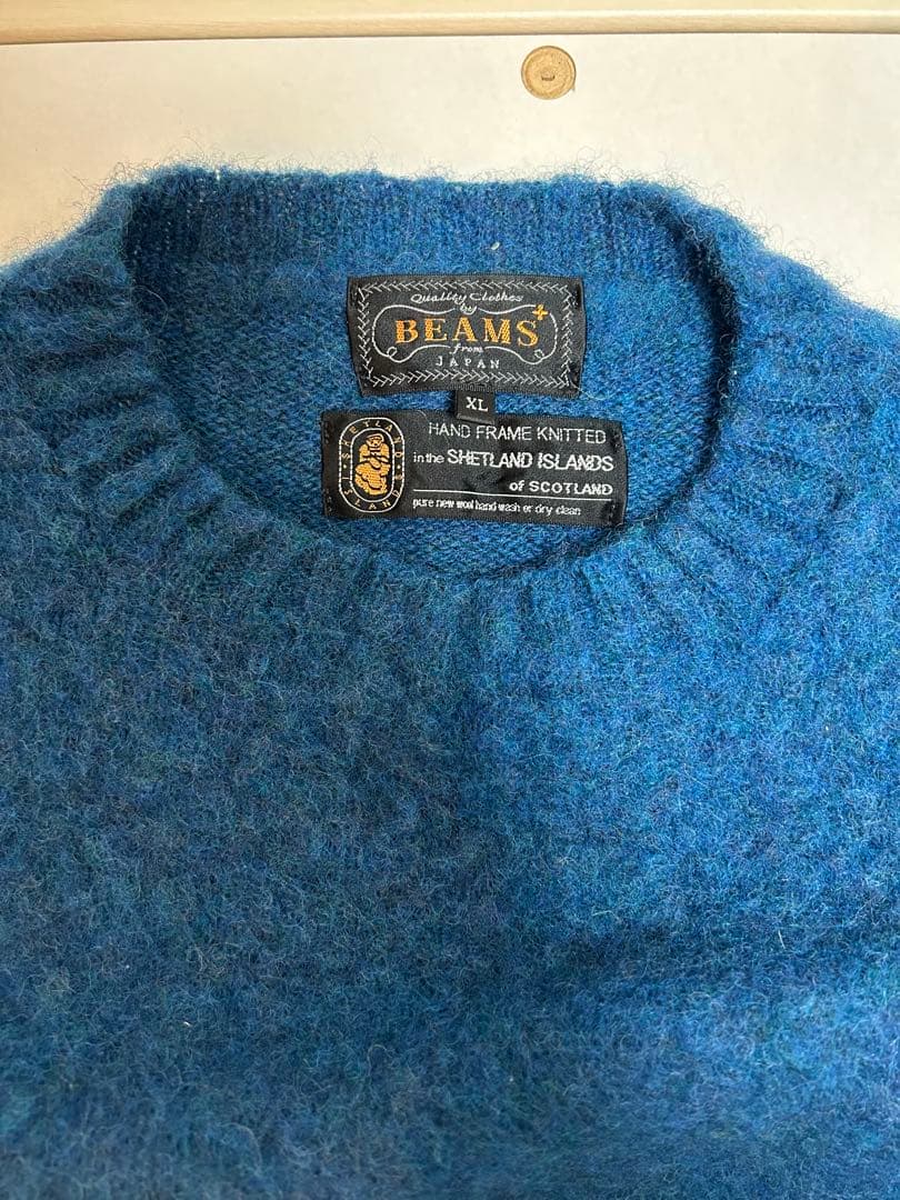 BEAMS シエットランドウールニットセーター Shetland Crew