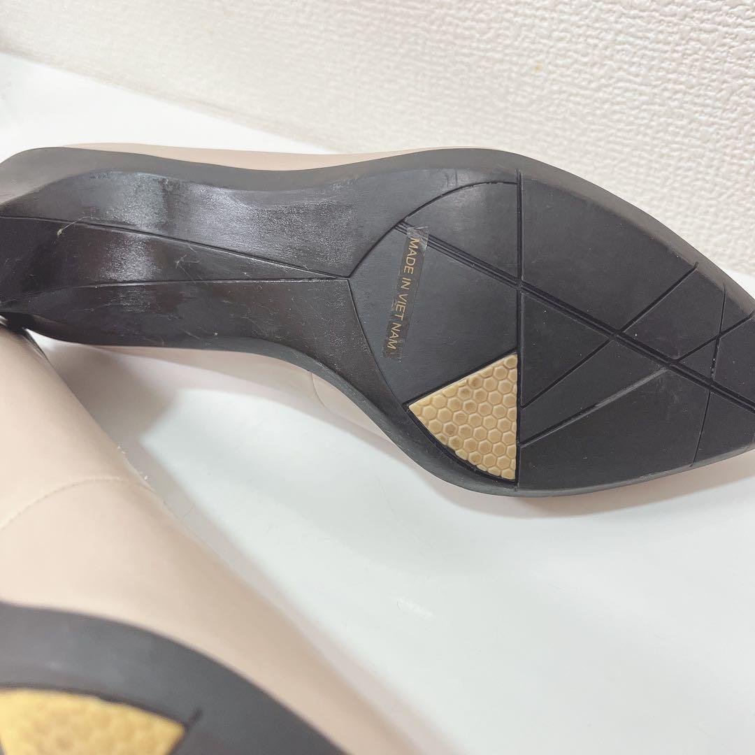 新品未使用　匿名配送　ベージュ ポインテッドトゥ パンプス 22.5cm 低反発