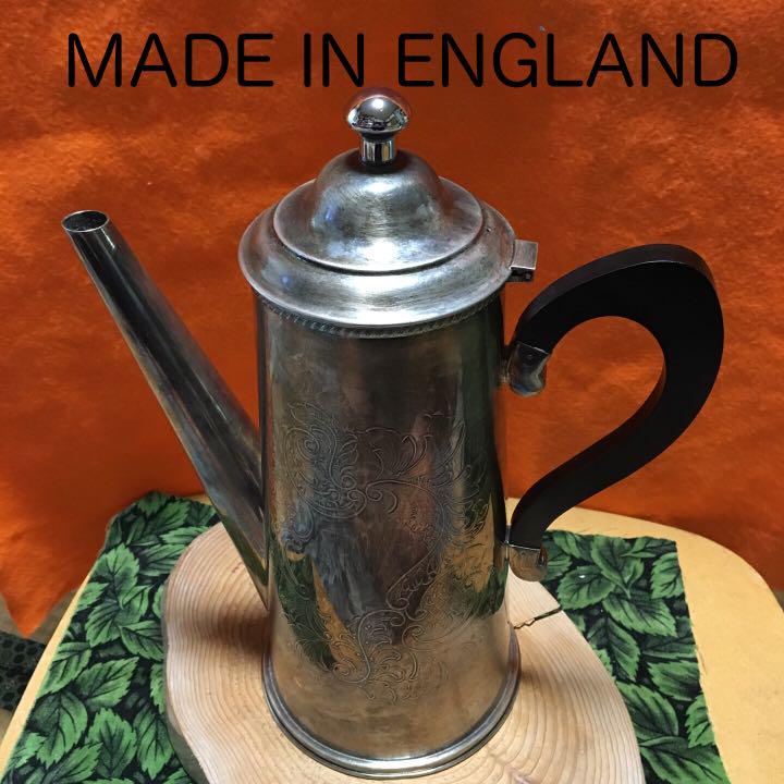 MADE IN ENGLAND 銀メッキ 銀製ポット コーヒー シルバー
