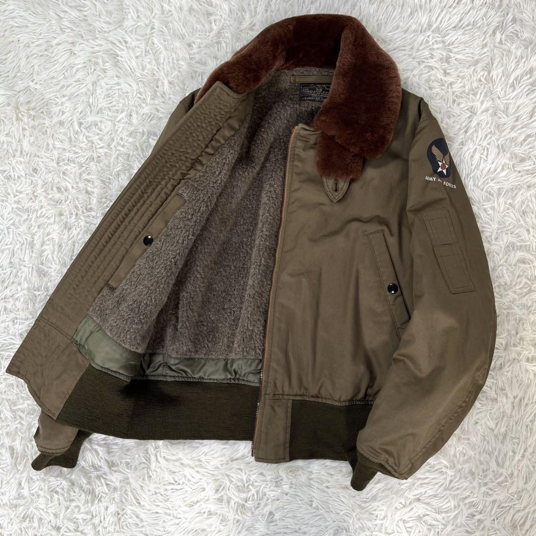 【極美品】バズリクソンズ B-15フライトジャケット ボア ブルゾン USAF