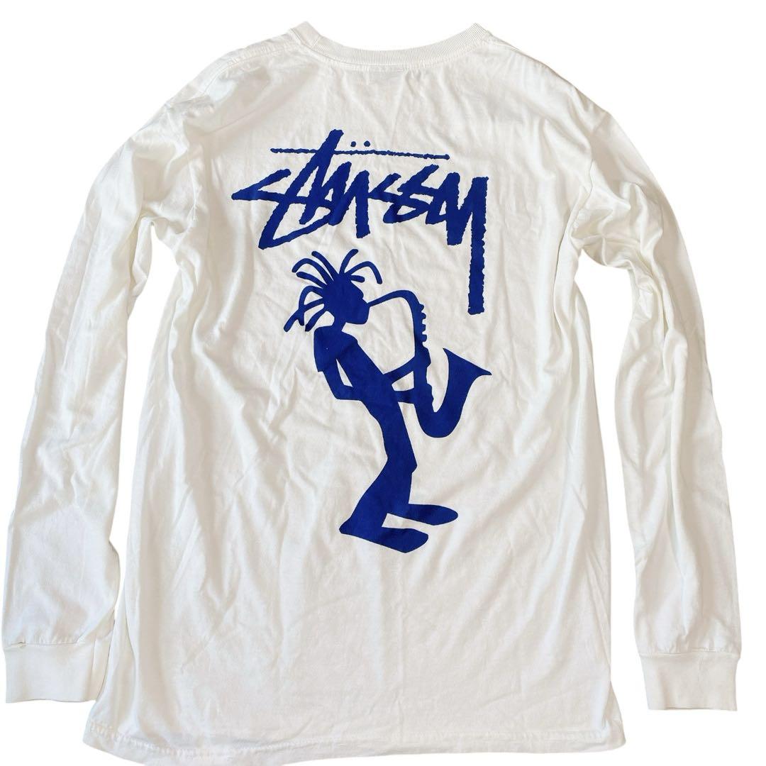 ステューシー ロンT ホワイト M シャドーマン ビッグプリント STUSSY シャドーマン ジャズマン ロンT Mサイズ ホワイト - メルカリ