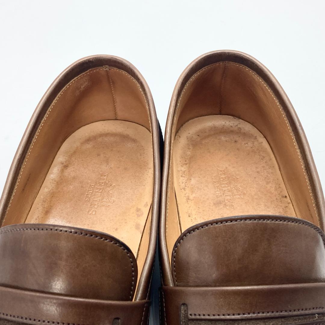 レア 美品 ジョンロブ製　エルメス　４１.５　KEITH　コイン ローファー