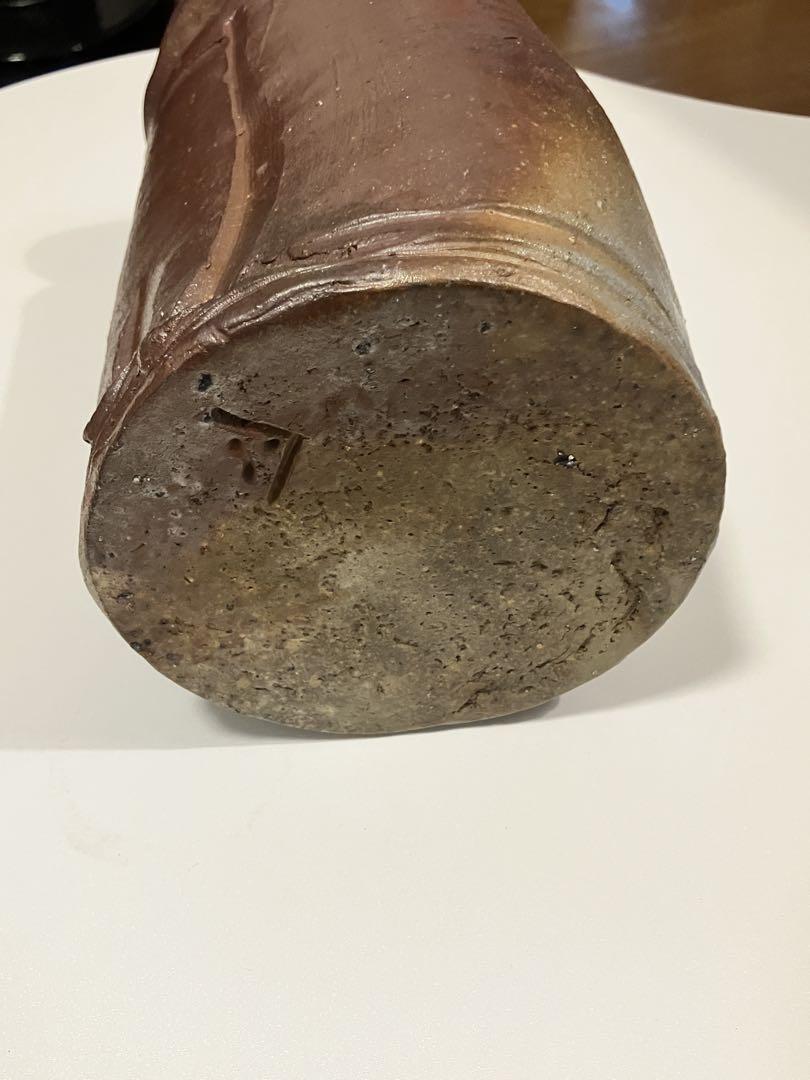 備前焼　るい座花入　茶道具　花壺 備前焼 るい座花入 茶道具 花壺