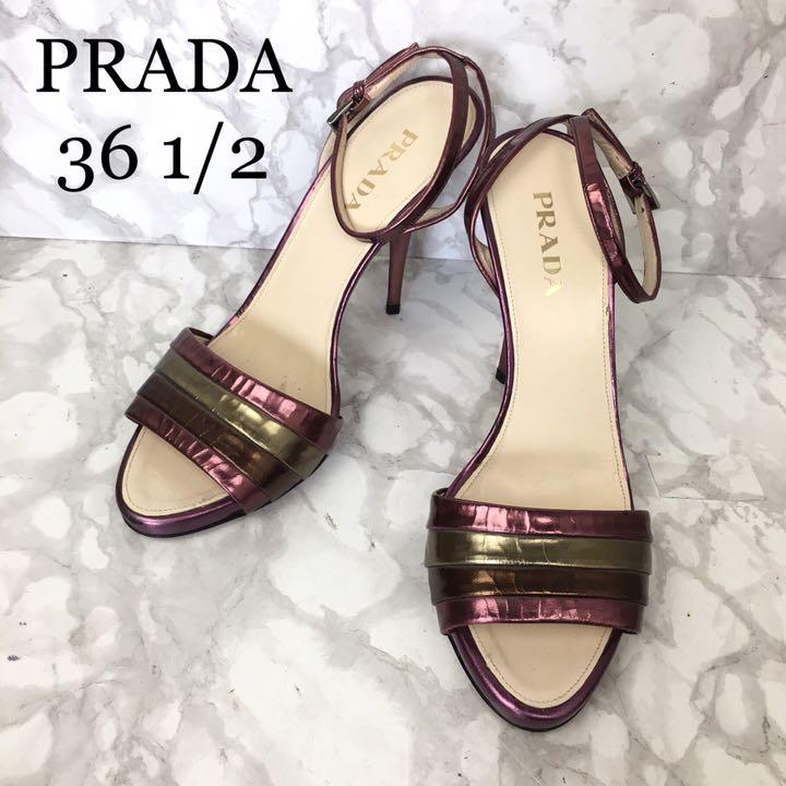PRADA プラダ サンダル パンプス イタリア製 36 1/2 - メルカリ PRADA プラダ サンダル パンプス イタリア製 36 1/2 - メルカリ