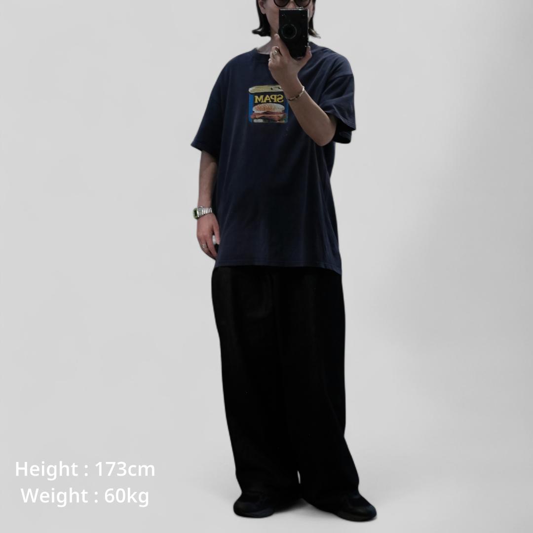 【SPAM】90s プロモーションTシャツ 企業T 企業系T ネイビー XL