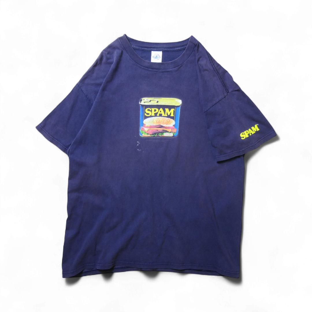 【SPAM】90s プロモーションTシャツ 企業T 企業系T ネイビー XL