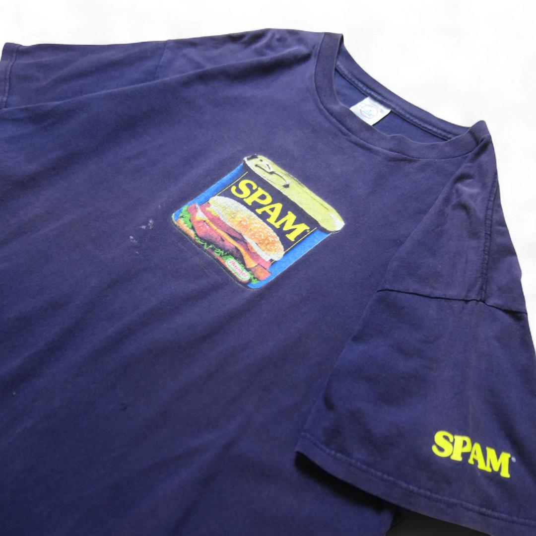 【SPAM】90s プロモーションTシャツ 企業T 企業系T ネイビー XL