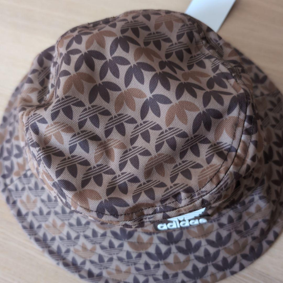 新品】adidas モノグラムバケットハット ブラウン 帽子 キャップ