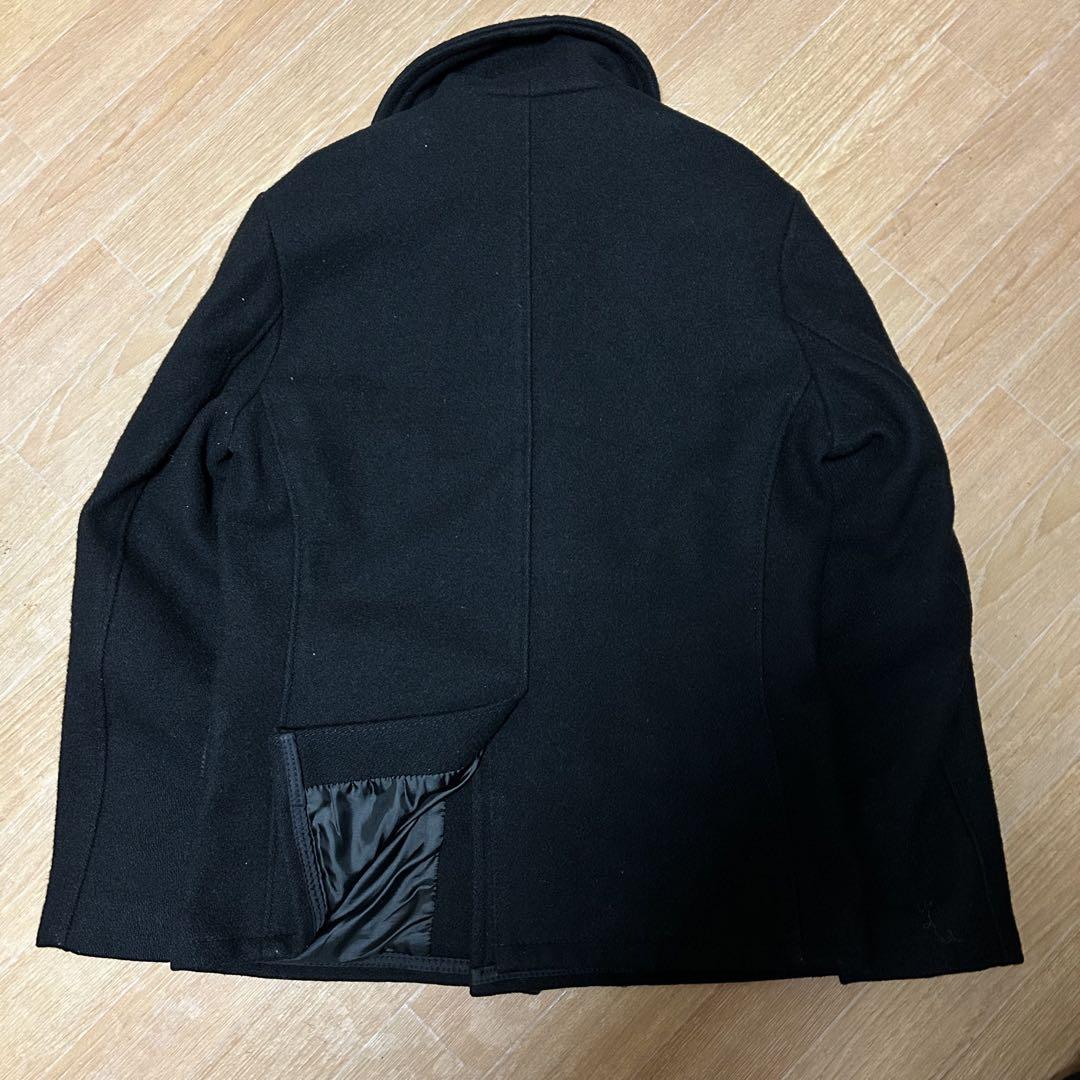 良品 USA製 schott 756US シングル Pコート 36 ブラック