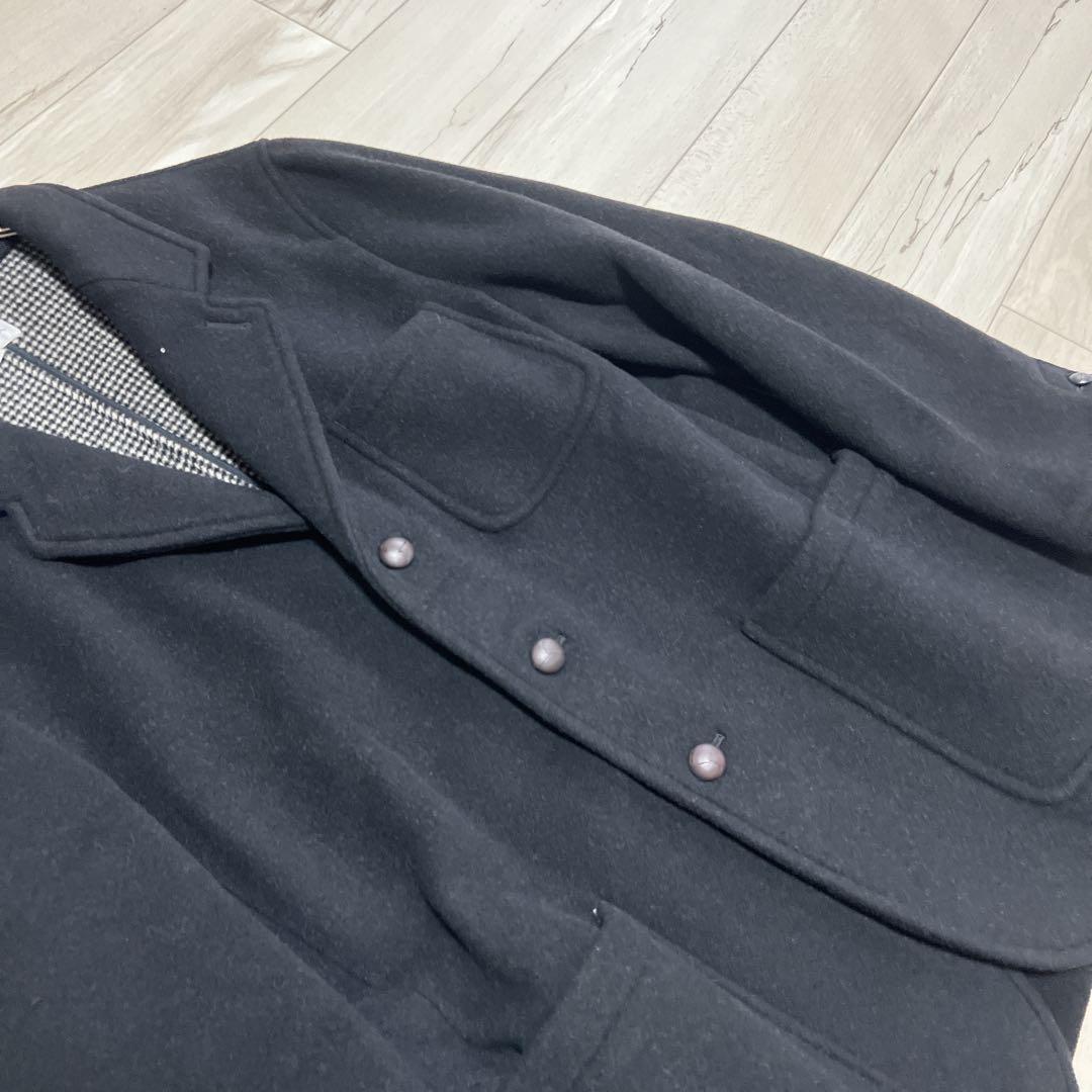 【美品】ポールスミスロンドン ウールコート くるみボタン　裏地千鳥　L