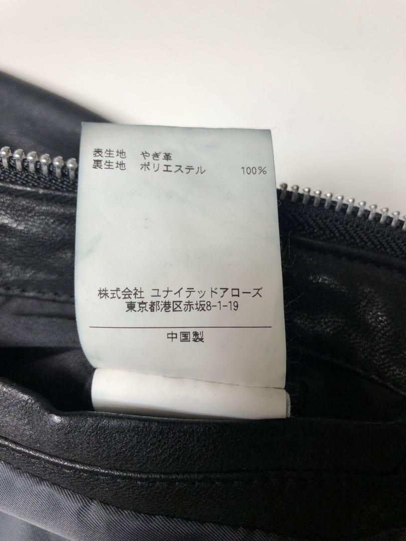 ユナイテッドアローズ シングルライダースジャケット ゴートスキン 山羊革 641